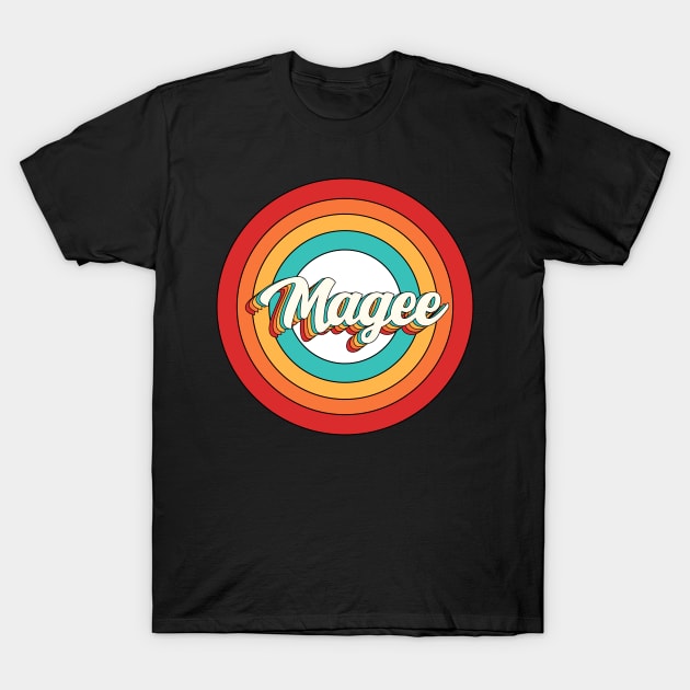 Magee Name Shirt Vintage Magee Circle T-Shirt by Nikkyta